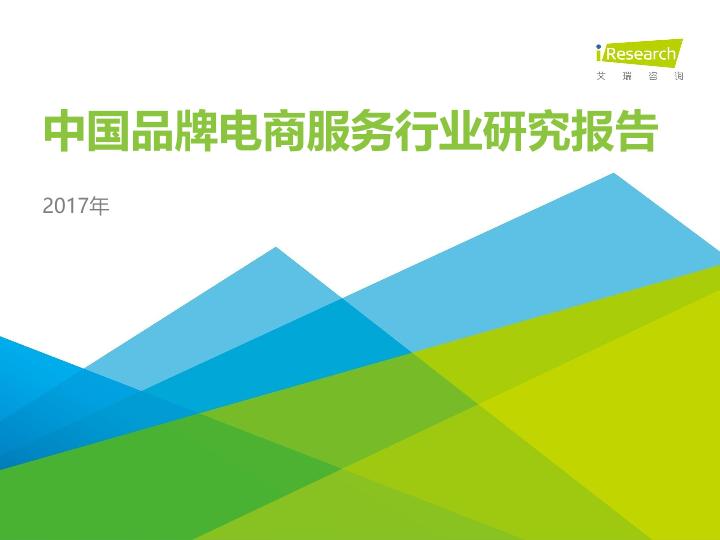 电商行业免费研究报告：2017年中国品牌电商服务行业研究报告-undefined
