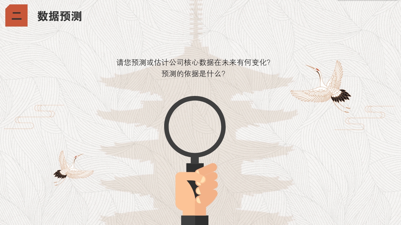手工艺品文创中国风服装丹顶鹤完整商业计划书PPT模版-数据预测