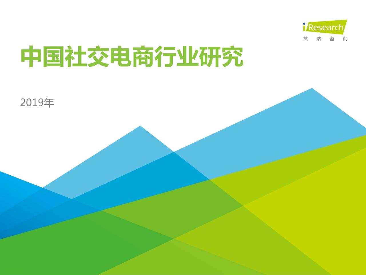2019年中国社交电商行业研究-undefined